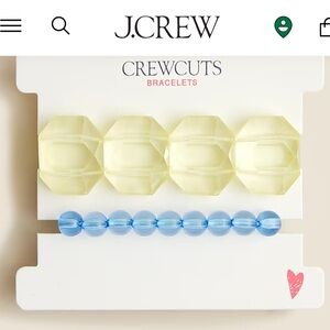 NWT J Crew set of two Girls' chunky beaded bracelets